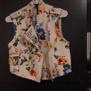 Studded floral Vest